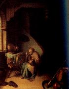 Gerrit Dou An Interior,with an old Woman eating Porridge (mk33) oil painting